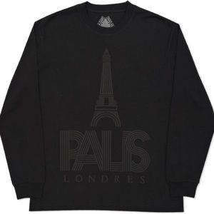 🔥 PALACE Londres Palis Paris Eiffel Tower L/S Black Shirt